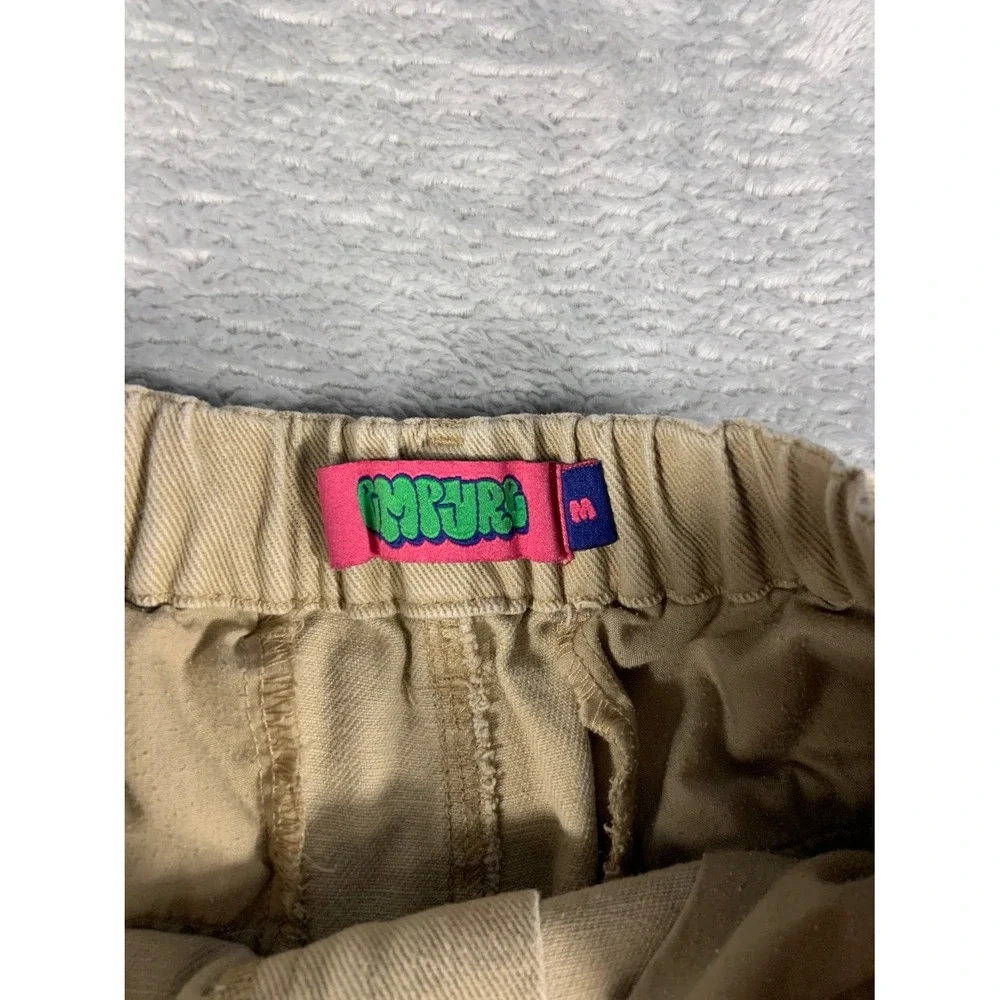 Empyre Pants Womens M Khaki Tan Chino Embroidered